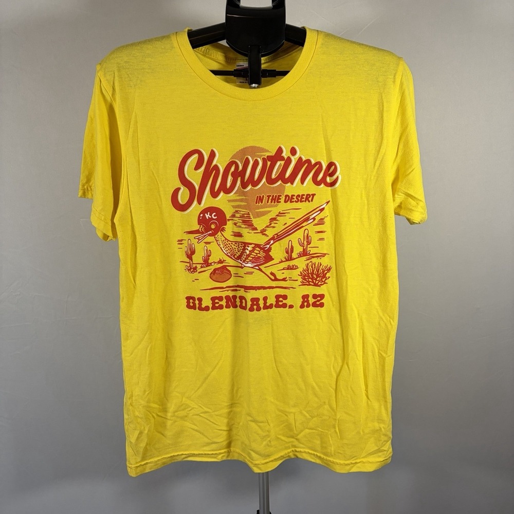 Charlie Hustle Large Yellow Roadrunner Desert KC Chiefs Showtime Arizona Shirt